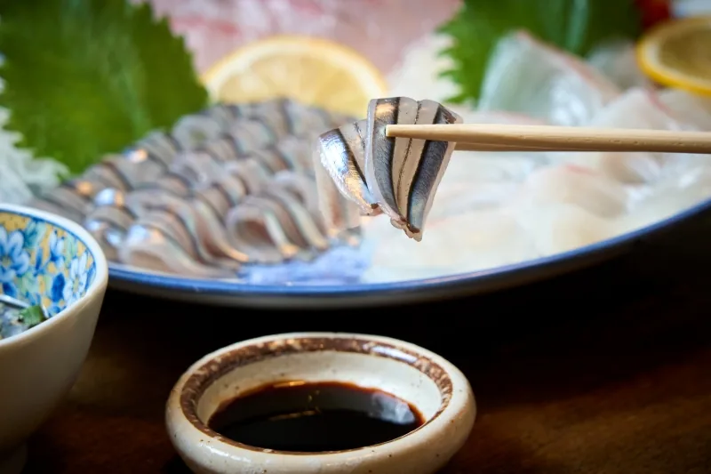 甲田食堂の刺しゃぶ・料理写真 2