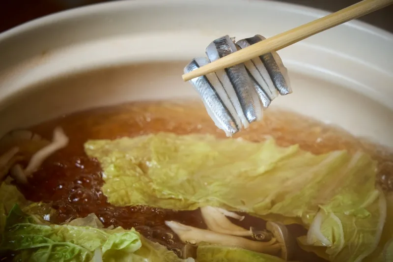 甲田食堂の刺しゃぶ・料理写真 3