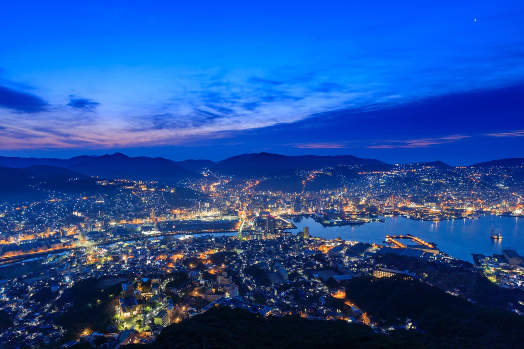 【鑑賞】夕日～夜景　稲佐山（稲佐山展望台）