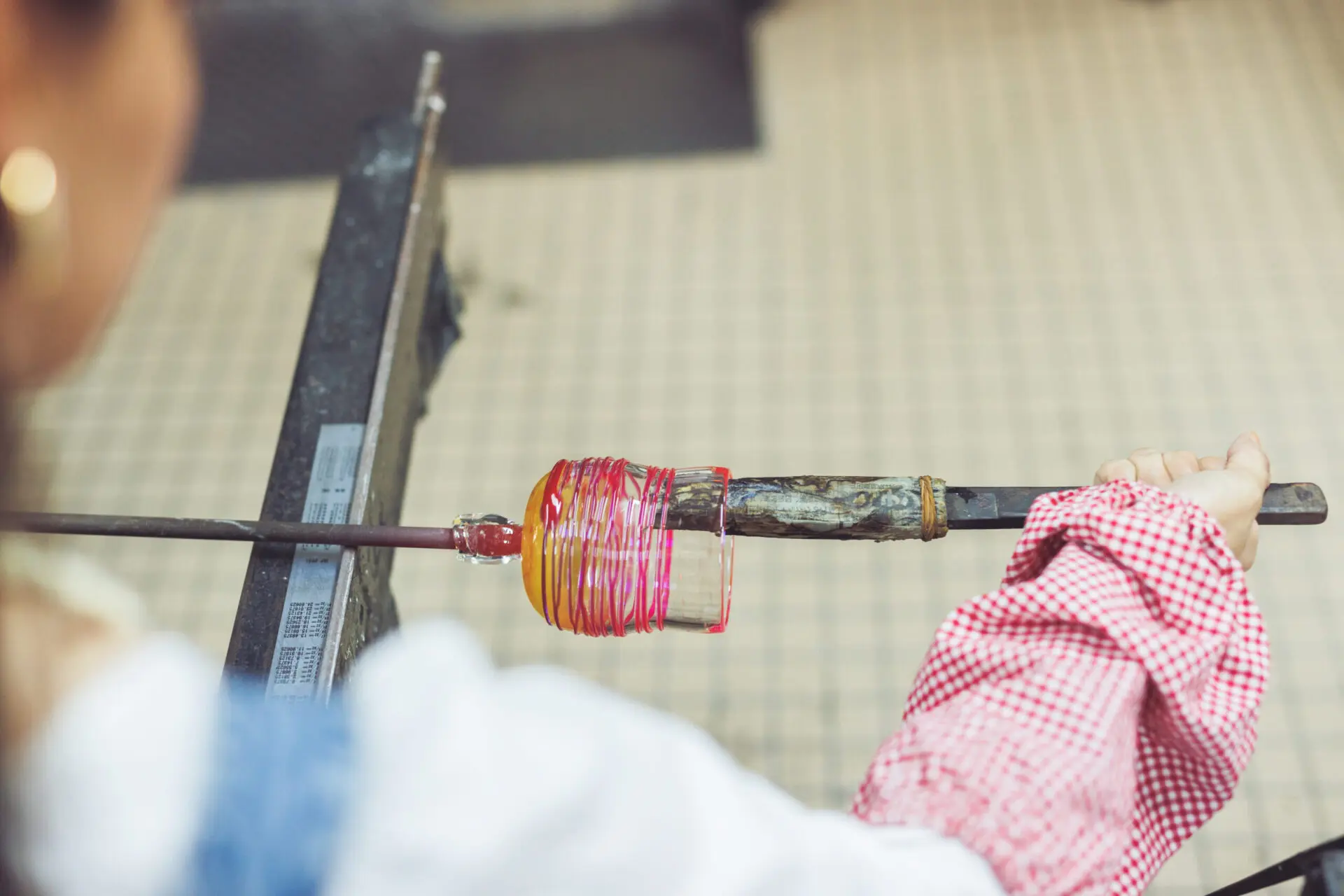 吹きガラス体験　