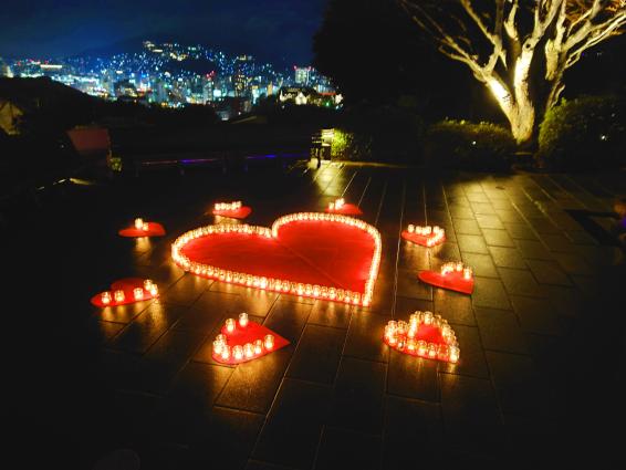 グラバー園　ハートキャンドルイベント-1
